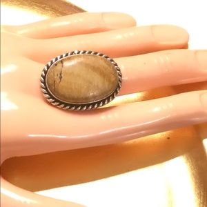 STERLING SILVER JASPER RING